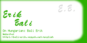 erik bali business card